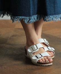 SESTO | ふわふわクッション入り！ウエッジタイプのダブルストラップコンフォートスポーツサンダル(サンダル)