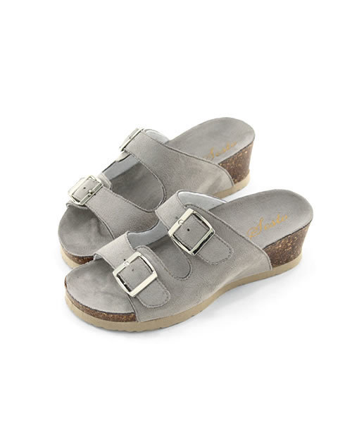 SESTO（セスト）の「ふわふわクッション入り。ウエッジタイプのダブルストラップコンフォートスポーツサンダル（サンダル・レディース・ブラック系その他/ターコイズブルー/イエロー/ピンクベージュ/レッド/ホワイト/ライトグレー/ピンク/ブラック/グレー系その他・M/LL/S/3L/L）」の12枚目の写真