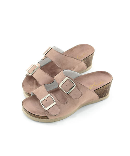 SESTO（セスト）の「ふわふわクッション入り。ウエッジタイプのダブルストラップコンフォートスポーツサンダル（サンダル・レディース・ブラック系その他/ターコイズブルー/イエロー/ピンクベージュ/レッド/ホワイト/ライトグレー/ピンク/ブラック/グレー系その他・M/LL/S/3L/L）」の17枚目の写真