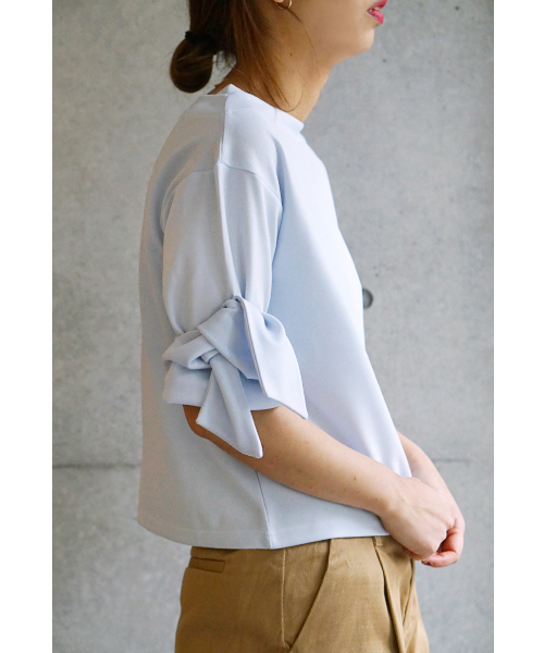 laboratory work(ラボラトリーワーク)の「袖リボンプルオーバー(Tシャツ/カットソー・レディース・ホワイト/ブラック/サックスブルー・MEDIUM)」の19枚目の写真