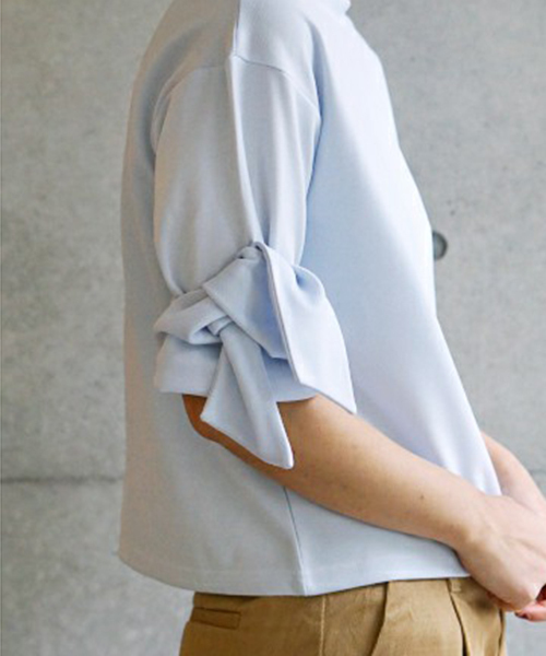 laboratory work(ラボラトリーワーク)の「袖リボンプルオーバー(Tシャツ/カットソー・レディース・ホワイト/ブラック/サックスブルー・MEDIUM)」の12枚目の写真