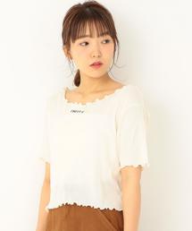 Another Edition | CHEER UP刺繍テレコショートスリーブＴ ◆(Tシャツ/カットソー)