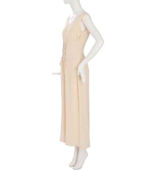 MURUA（ムルーア）の「コルセットオールインワン（サロペット/オーバーオール・レディース・アイボリー/ブラック/ブラウン・2/1）」の5枚目の写真