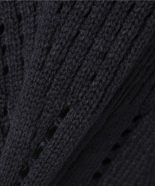 POU DOU DOU（プードゥドゥ）の「透かし編みAラインニットキャミ（キャミソール・レディース・レッド/ベージュ/ネイビー・3）」の9枚目の写真