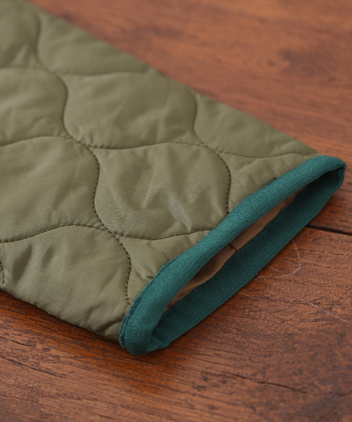 CUBE SUGAR（キューブシュガー）の「中綿キルト ミリタリージャケット（ミリタリージャケット・レディース・ネイビー/カーキ・M）」の9枚目の写真