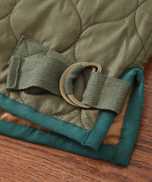 CUBE SUGAR（キューブシュガー）の「中綿キルト ミリタリージャケット（ミリタリージャケット・レディース・ネイビー/カーキ・M）」の12枚目の写真