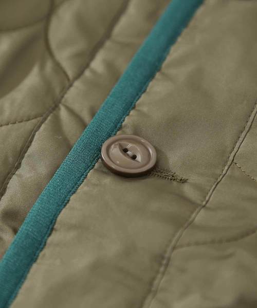 CUBE SUGAR（キューブシュガー）の「中綿キルト ミリタリージャケット（ミリタリージャケット・レディース・ネイビー/カーキ・M）」の21枚目の写真