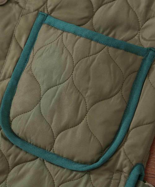 CUBE SUGAR（キューブシュガー）の「中綿キルト ミリタリージャケット（ミリタリージャケット・レディース・ネイビー/カーキ・M）」の18枚目の写真