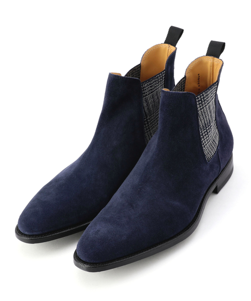 SHIPS（シップス）の「SD: 【ハンドソーンウエルテッド製法】 『CHARLES･F･STEAD社』スエード サイドゴアブーツ（ブーツ・メンズ・ネイビー/キャメル・9/8/7.5/6.5/8.5/7/9.5）」の2枚目の写真