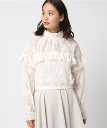 WEGO | WEGO/レースハイネックフリルブラウス(シャツ/ブラウス)