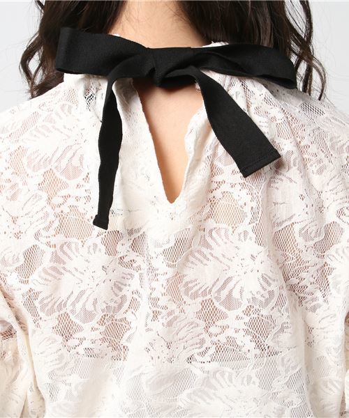 WEGO（ウィゴー）の「WEGO/レースハイネックフリルブラウス（シャツ/ブラウス・レディース・マスタード/ホワイト・FREE）」の6枚目の写真