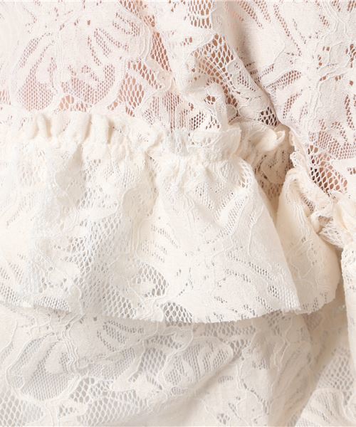 WEGO（ウィゴー）の「WEGO/レースハイネックフリルブラウス（シャツ/ブラウス・レディース・マスタード/ホワイト・FREE）」の8枚目の写真