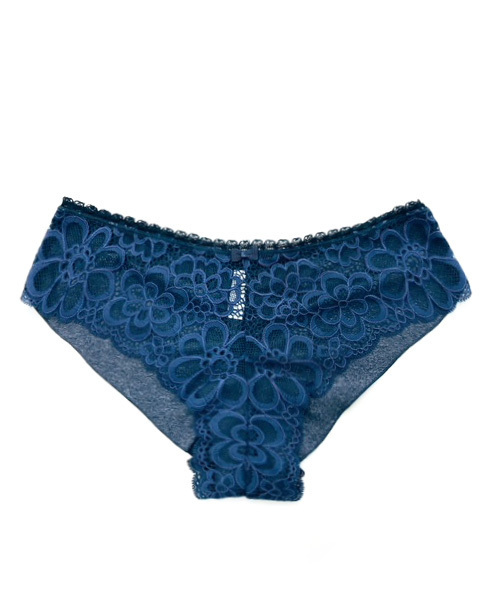 ANNEBRA(アンブラ)の「「ANNEBRA/アンブラ」 Garden2 フロントレースヒップハングショーツ(ショーツ)」|ブルー