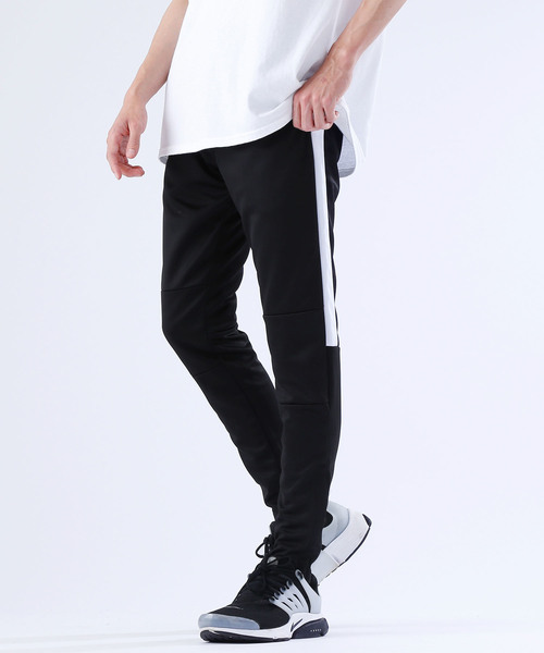 MONO-MART（モノマート）の「ジャージライントラックパンツ(スキニー/テーパード/ワイド)（その他パンツ・メンズ・ブラック系その他/ブラック系その他3/ブラック系その他2・L/L size/LARGE/M/M size/MEDIUM）」の2枚目の写真