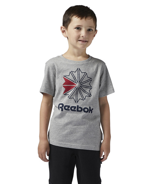 Reebok（リーボック）の「ラージ スタークレスト Tシャツ [B F LARGE STARCREST TEE](キッズ/子供用)（Tシャツ/カットソー・キッズ・ブラック/ネイビー/グレー/オレンジ系その他/ホワイト・110/120/130/140/150/160/100）」の4枚目の写真