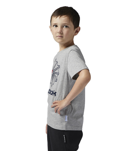 Reebok（リーボック）の「ラージ スタークレスト Tシャツ [B F LARGE STARCREST TEE](キッズ/子供用)（Tシャツ/カットソー・キッズ・ブラック/ネイビー/グレー/オレンジ系その他/ホワイト・110/120/130/140/150/160/100）」の10枚目の写真