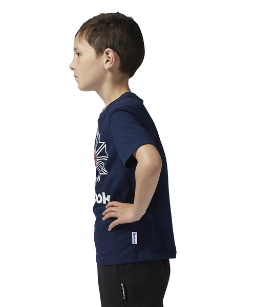 Reebok（リーボック）の「ラージ スタークレスト Tシャツ [B F LARGE STARCREST TEE](キッズ/子供用)（Tシャツ/カットソー・キッズ・ブラック/ネイビー/グレー/オレンジ系その他/ホワイト・110/120/130/140/150/160/100）」の8枚目の写真