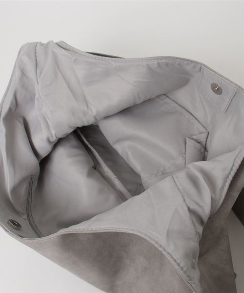 WEGO(ウィゴー)の「WEGO/ソフトラウンドトートバッグ(トートバッグ・メンズ・ブラック/ネイビー/グレー・FREE)」の4枚目の写真