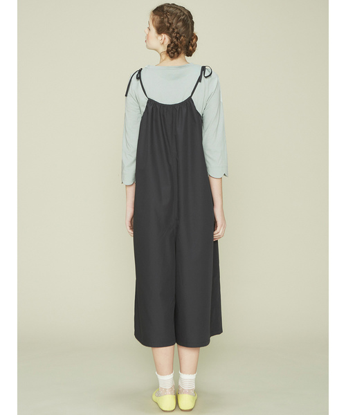 シロップ.(シロップ.)の「ゆるっとガーリー 肩リボンサロペット(サロペット/オーバーオール・レディース・グレー/ブラック・LARGE/MEDIUM/SMALL/X-LARGE/XX-LARGE)」の6枚目の写真