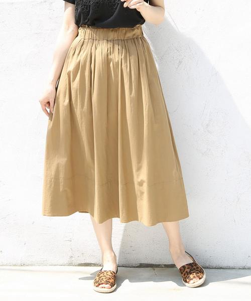 coen（コーエン）の「ボイルロングフレアスカート（スカート・レディース・ベージュ/イエロー/グリーン/ブラック・MEDIUM/LARGE）」の3枚目の写真