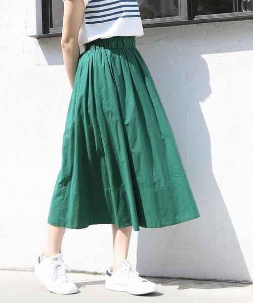 coen（コーエン）の「ボイルロングフレアスカート（スカート・レディース・ベージュ/イエロー/グリーン/ブラック・MEDIUM/LARGE）」の4枚目の写真