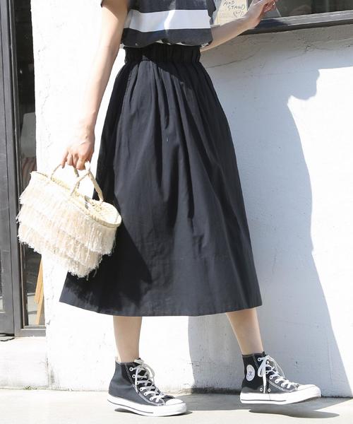 coen（コーエン）の「ボイルロングフレアスカート（スカート・レディース・ベージュ/イエロー/グリーン/ブラック・MEDIUM/LARGE）」の2枚目の写真