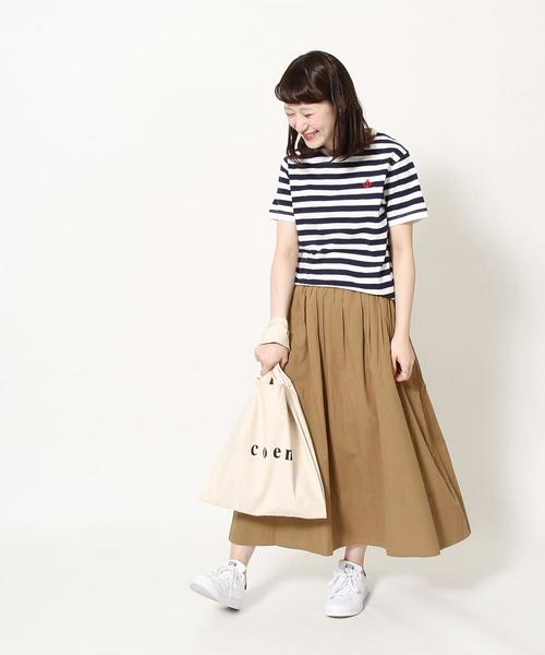 coen（コーエン）の「ボイルロングフレアスカート（スカート・レディース・ベージュ/イエロー/グリーン/ブラック・MEDIUM/LARGE）」の7枚目の写真