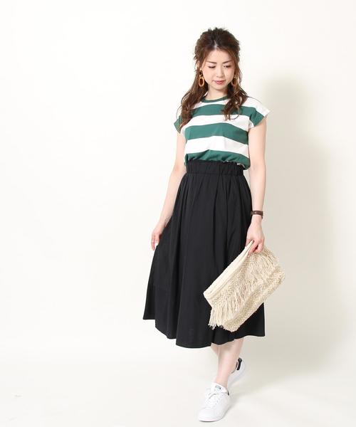 coen（コーエン）の「ボイルロングフレアスカート（スカート・レディース・ベージュ/イエロー/グリーン/ブラック・MEDIUM/LARGE）」の9枚目の写真