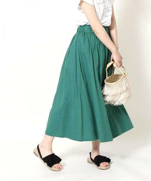 coen（コーエン）の「ボイルロングフレアスカート（スカート・レディース・ベージュ/イエロー/グリーン/ブラック・MEDIUM/LARGE）」の11枚目の写真