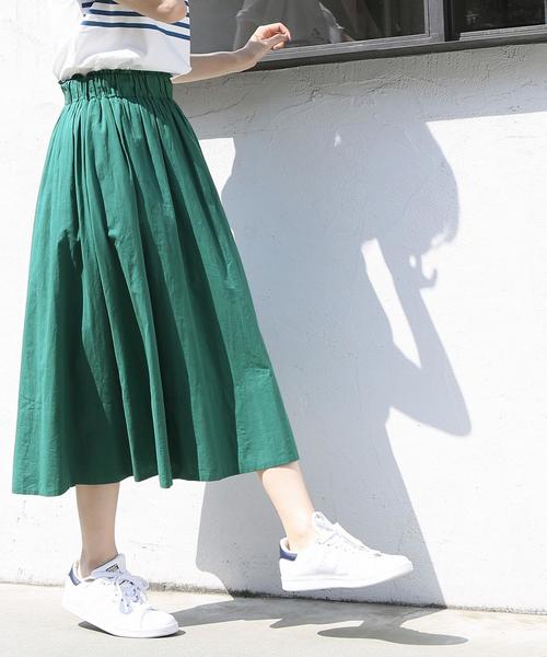 coen（コーエン）の「ボイルロングフレアスカート（スカート・レディース・ベージュ/イエロー/グリーン/ブラック・MEDIUM/LARGE）」の12枚目の写真