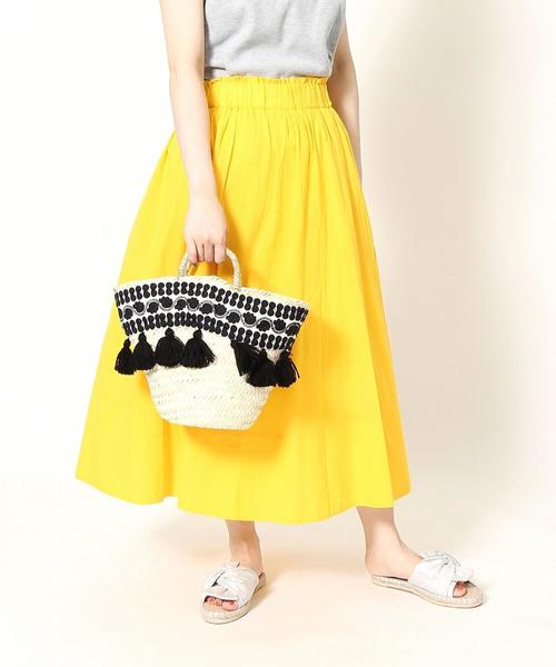 coen（コーエン）の「ボイルロングフレアスカート（スカート・レディース・ベージュ/イエロー/グリーン/ブラック・MEDIUM/LARGE）」の15枚目の写真