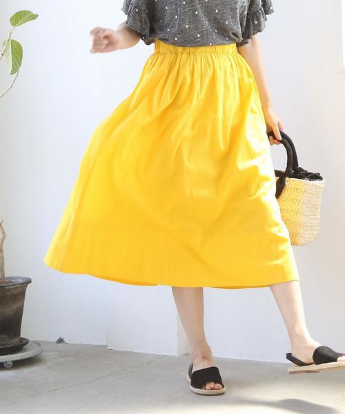 coen（コーエン）の「ボイルロングフレアスカート（スカート・レディース・ベージュ/イエロー/グリーン/ブラック・MEDIUM/LARGE）」の16枚目の写真