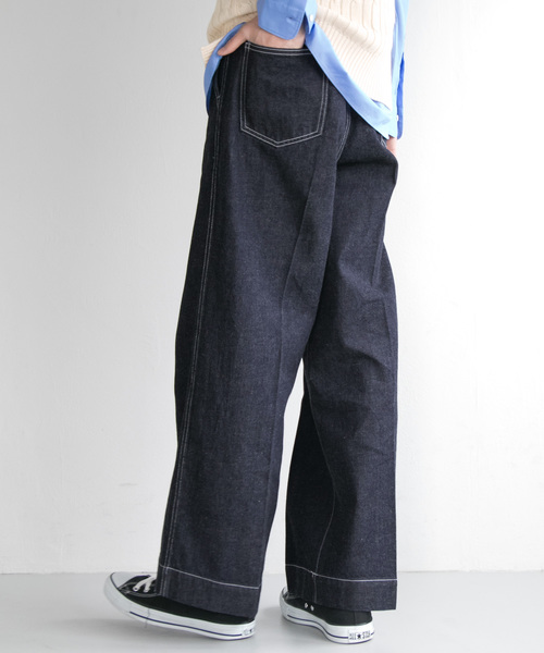 URBAN RESEARCH（アーバンリサーチ）の「WIDE DENIM PANTS（デニムパンツ・メンズ・ネイビー/ブルー・MEDIUM/LARGE）」の5枚目の写真