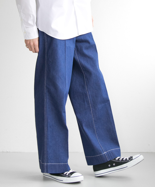 URBAN RESEARCH（アーバンリサーチ）の「WIDE DENIM PANTS（デニムパンツ・メンズ・ネイビー/ブルー・MEDIUM/LARGE）」の8枚目の写真