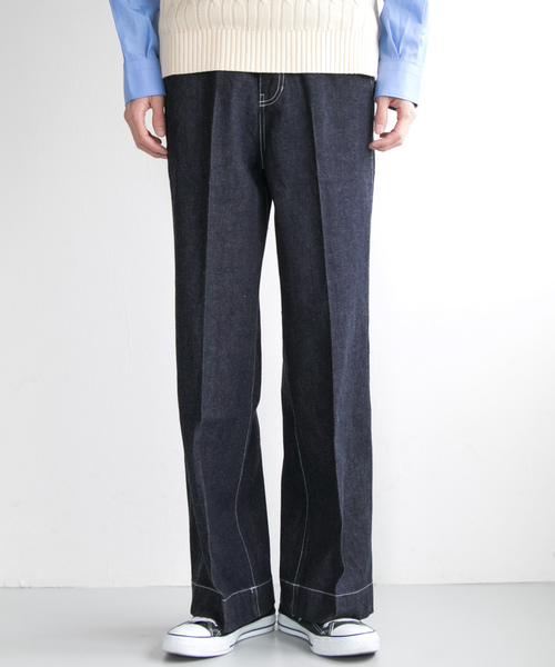 URBAN RESEARCH（アーバンリサーチ）の「WIDE DENIM PANTS（デニムパンツ・メンズ・ネイビー/ブルー・MEDIUM/LARGE）」の12枚目の写真