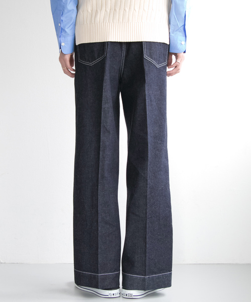 URBAN RESEARCH（アーバンリサーチ）の「WIDE DENIM PANTS（デニムパンツ・メンズ・ネイビー/ブルー・MEDIUM/LARGE）」の16枚目の写真