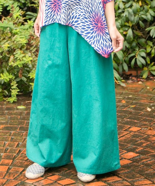 カヤ（カヤ）の「【カヤ】彩りワイドパンツ（その他パンツ・レディース・エンジ/パープル/イエロー/ブルー/グリーン/スミクロ・FREE）」の3枚目の写真
