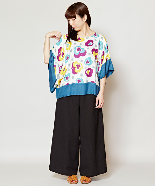 カヤ（カヤ）の「【カヤ】彩りワイドパンツ（その他パンツ・レディース・エンジ/パープル/イエロー/ブルー/グリーン/スミクロ・FREE）」の18枚目の写真