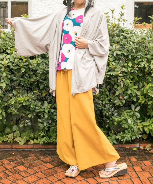 カヤ（カヤ）の「【カヤ】彩りワイドパンツ（その他パンツ・レディース・エンジ/パープル/イエロー/ブルー/グリーン/スミクロ・FREE）」の11枚目の写真