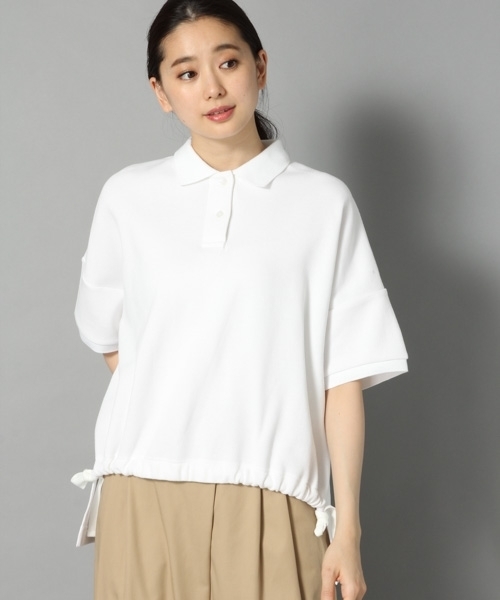 LEPSIM（レプシィム）の「★店舗限定アイテム★デザインポロシャツ　788760（ポロシャツ・レディース・ブラック/グレー/オフホワイト・FREE）」の6枚目の写真