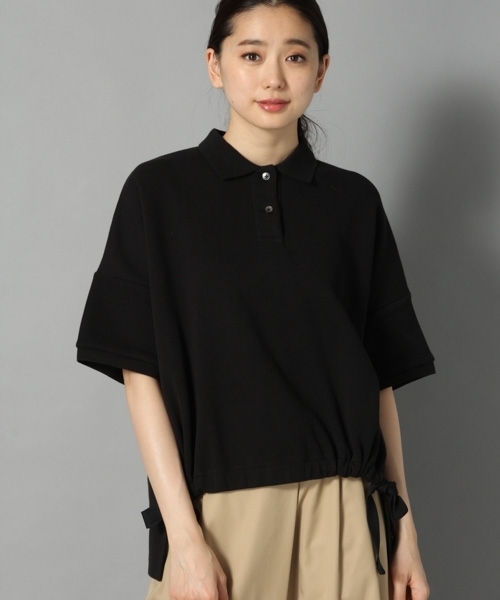 LEPSIM（レプシィム）の「★店舗限定アイテム★デザインポロシャツ　788760（ポロシャツ・レディース・ブラック/グレー/オフホワイト・FREE）」の14枚目の写真