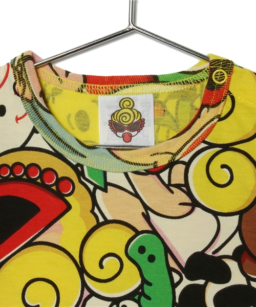 HYSTERIC MINI(ヒステリックミニ)の「BABY babe mini scratch 総柄 BIG-Tシャツ(Tシャツ/カットソー・キッズ・その他・70/80/90)」の2枚目の写真