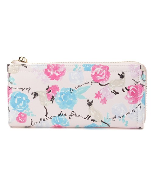 Passage Mignon Flaneur パサージュミニョンフラヌール の Miyuki Ohashiコラボ 花 シャム猫長財布 財布 Wear