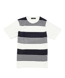 【REQUEST】 TEE×ケーブルニット 2ピッチボーダー