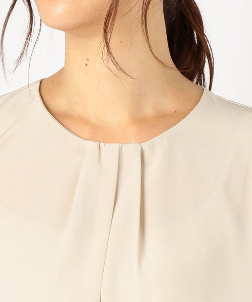 SHIPS（シップス）の「フロントギャザーショートスリーブブラウス（シャツ/ブラウス・レディース・グレー/オフホワイト/ピンク・38/36）」の10枚目の写真