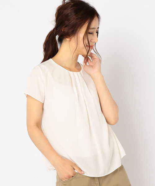 SHIPS（シップス）の「フロントギャザーショートスリーブブラウス（シャツ/ブラウス・レディース・グレー/オフホワイト/ピンク・38/36）」の15枚目の写真