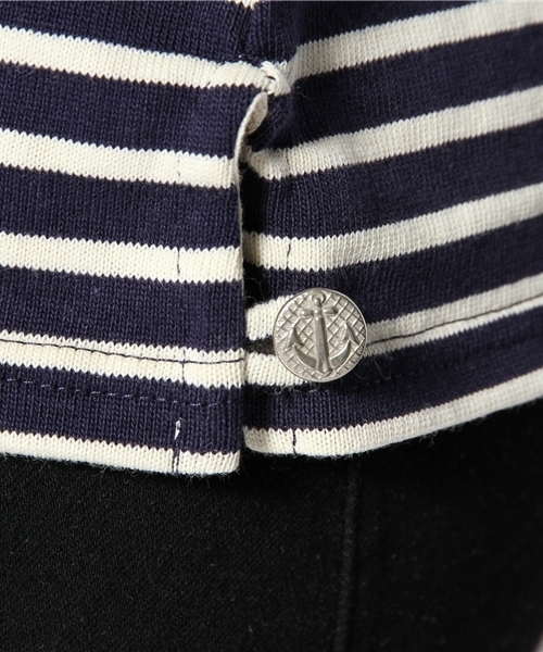 BEAMS BOY（ビームスボーイ）の「△BEAMS BOY / ボーダー後釦 ボートネック②（Tシャツ/カットソー・レディース・ブラック/グリーン/ネイビー・ONE SIZE）」の10枚目の写真