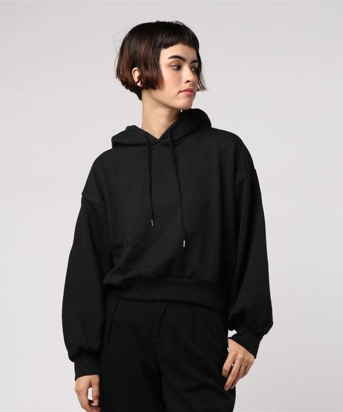 WEGO(ウィゴー)の「WEGO/デイリーショートパーカー(パーカー・レディース・杢グレー/マスタード/オフホワイト/ワイン/ブラック/グリーン/ピンク・FREE)」の14枚目の写真