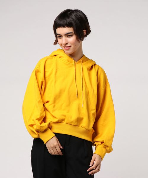 WEGO(ウィゴー)の「WEGO/デイリーショートパーカー(パーカー・レディース・杢グレー/マスタード/オフホワイト/ワイン/ブラック/グリーン/ピンク・FREE)」の11枚目の写真