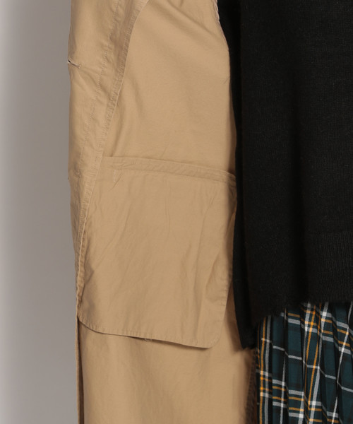 niko and...（ニコアンド）の「コットンツイル起毛ステンカラーコート（ステンカラーコート・レディース・ベージュ・MEDIUM/LARGE）」の4枚目の写真